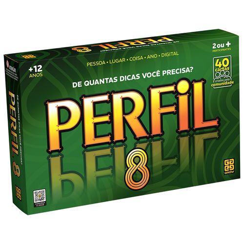 Jogo de Adivinhação Grow Perfil 8 Edição Clássica com 350 Cartas Verde
