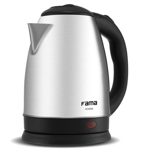 Chaleira elétrica Fama FCH20A 1150W Inox Preto 110V Aquecimento Rápido CHALEIRA ELETRICA FCH20A 110V FAMA