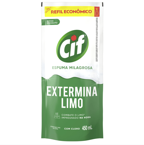 Desinfetante Extermina Limo Cif Espuma Milagrosa Líquido Refil 450ml