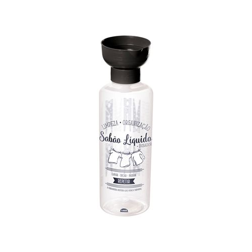 Porta Sabão Líquido Plástico 970ml Plasútil com Tampa Dosadora