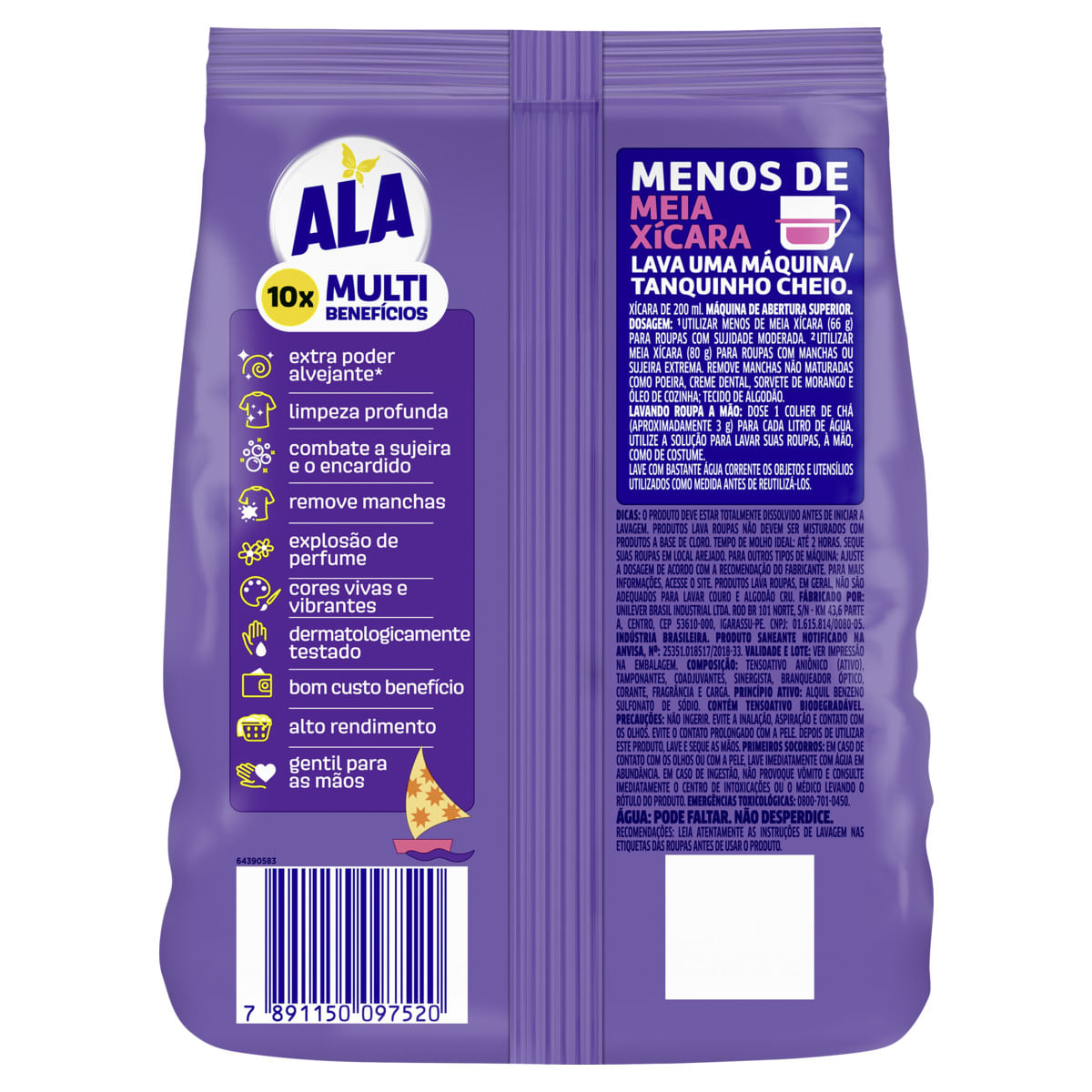 Lava-Roupas Pó ALA - Lavanda 1,6kg