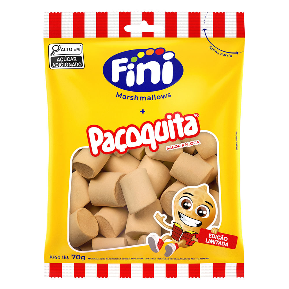 Marshmallow Paçoquita Fini 70g Sem Glúten