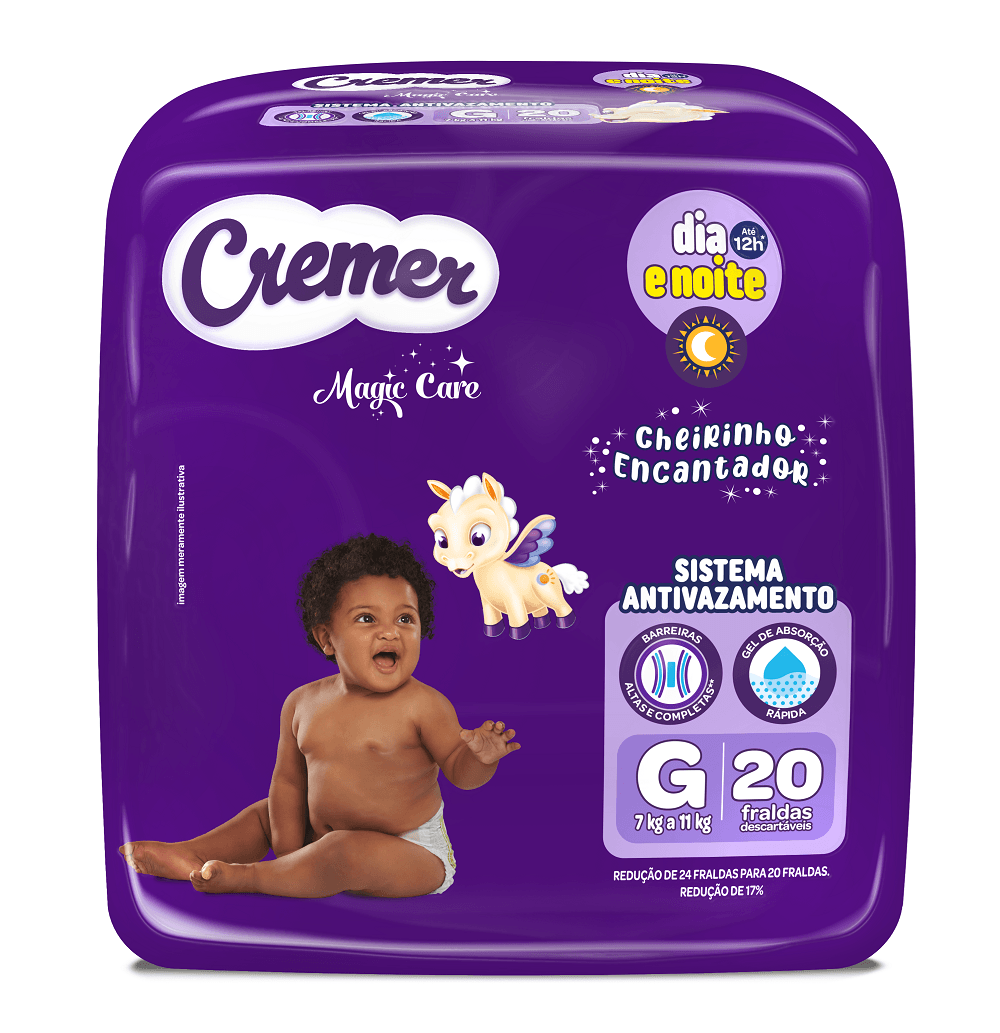 Fralda Descartável Cremer Magic Care Jumbo G 20un