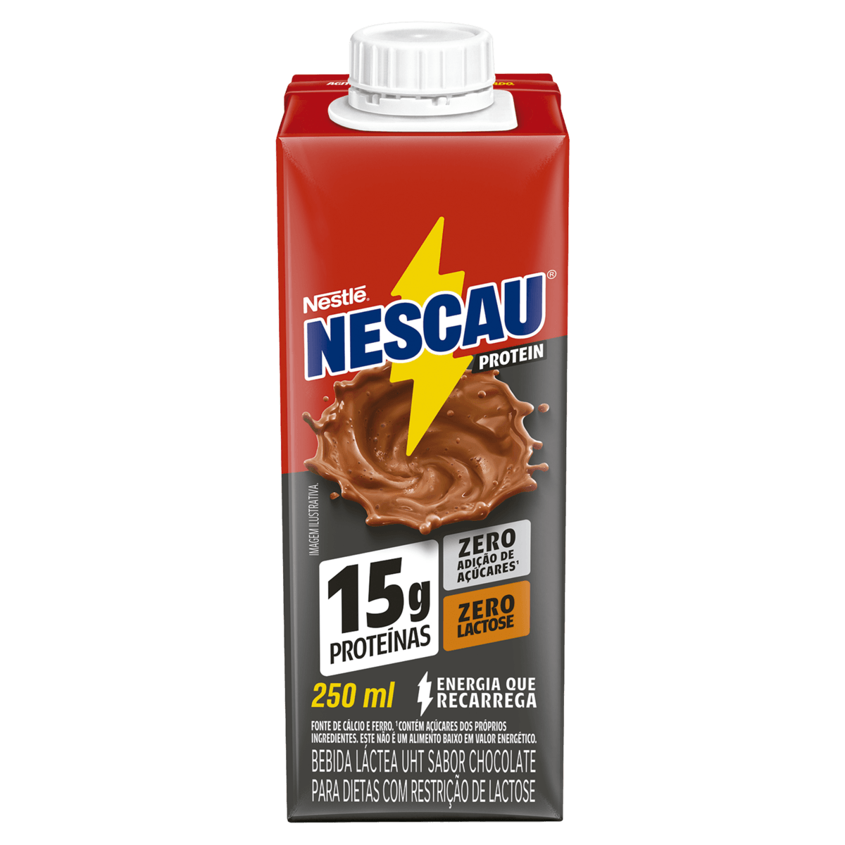 Bebida Láctea Chocolate Nescau Protein 250ml Zero Lactose