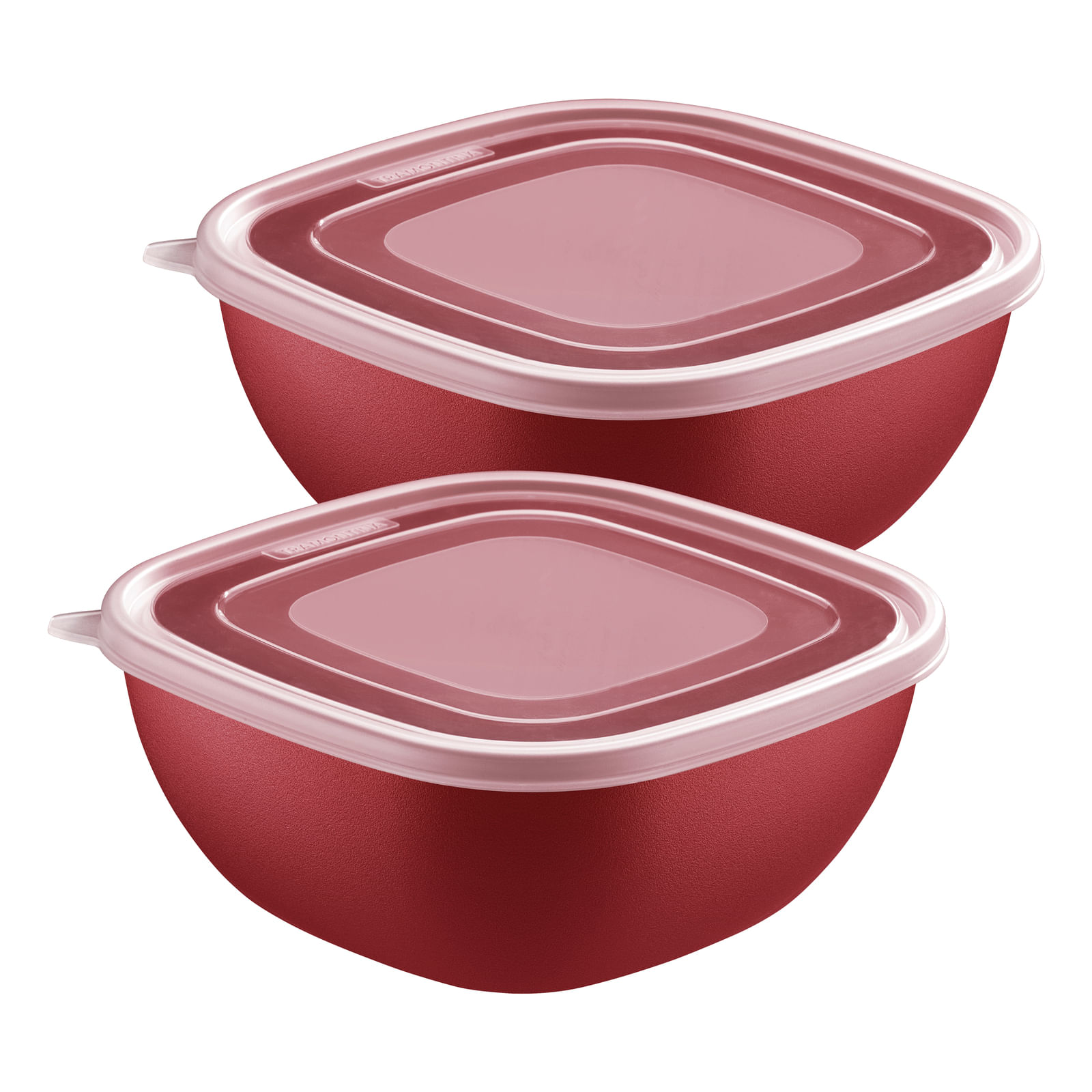 Jogo de Potes Polipropileno 2L Tramontina MixColor Antimicrobiano 2 Peças