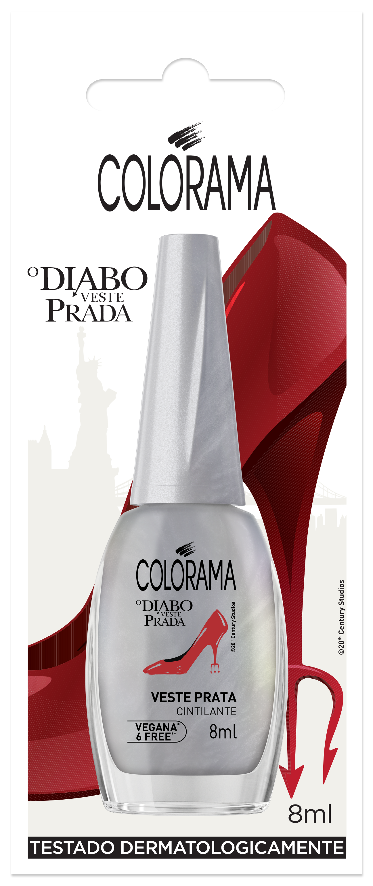 Esmalte Vegano Colorama O Diabo Veste Prada Veste Prata 8ml