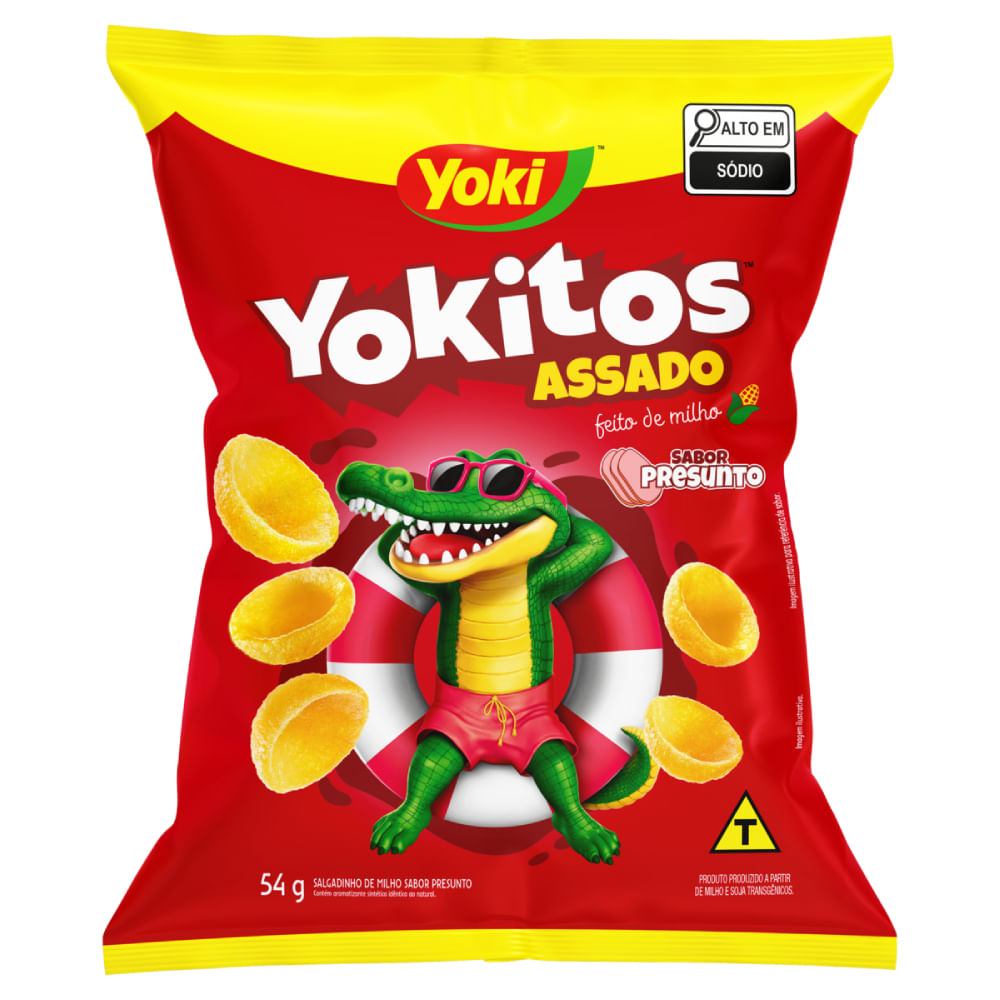 Salgadinho de Milho Conchinha Presunto Yoki 54g Pacote Crocante