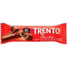 Wafer Recheado Chocolate Trento 128 Unidades Atacado