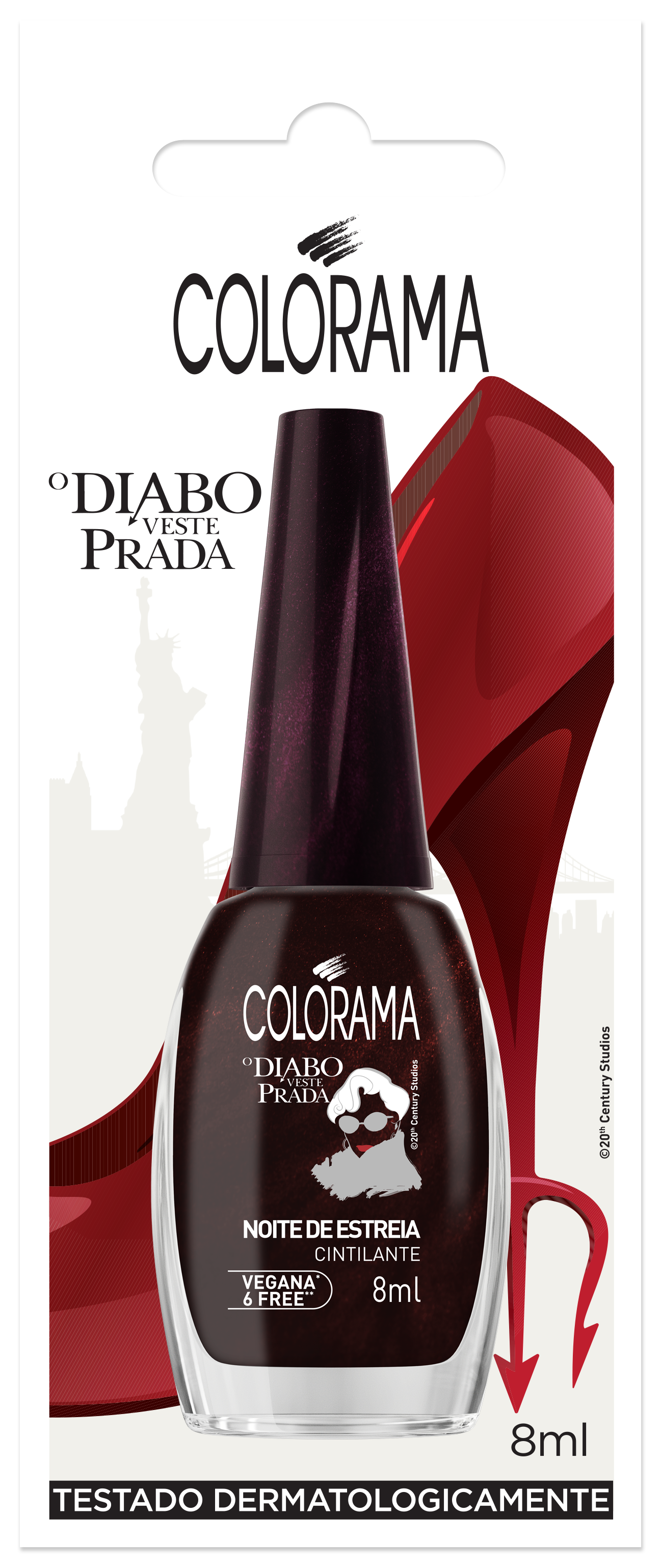 Esmalte Vegano Colorama O Diabo Veste Prada Noite de Estreia 8ml