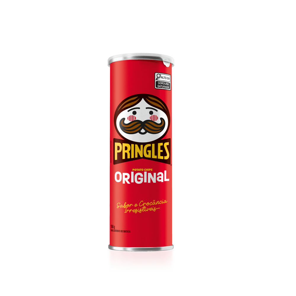 Salgadinho de Batata Original Pringles 104g Lata Tubular Crocante