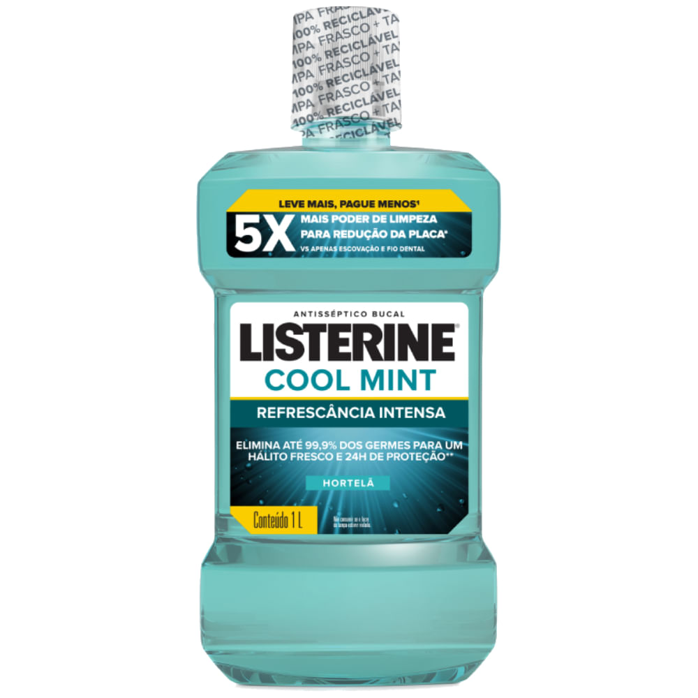 Enxaguante Bucal Antisséptico Listerine Cool Mint 1L