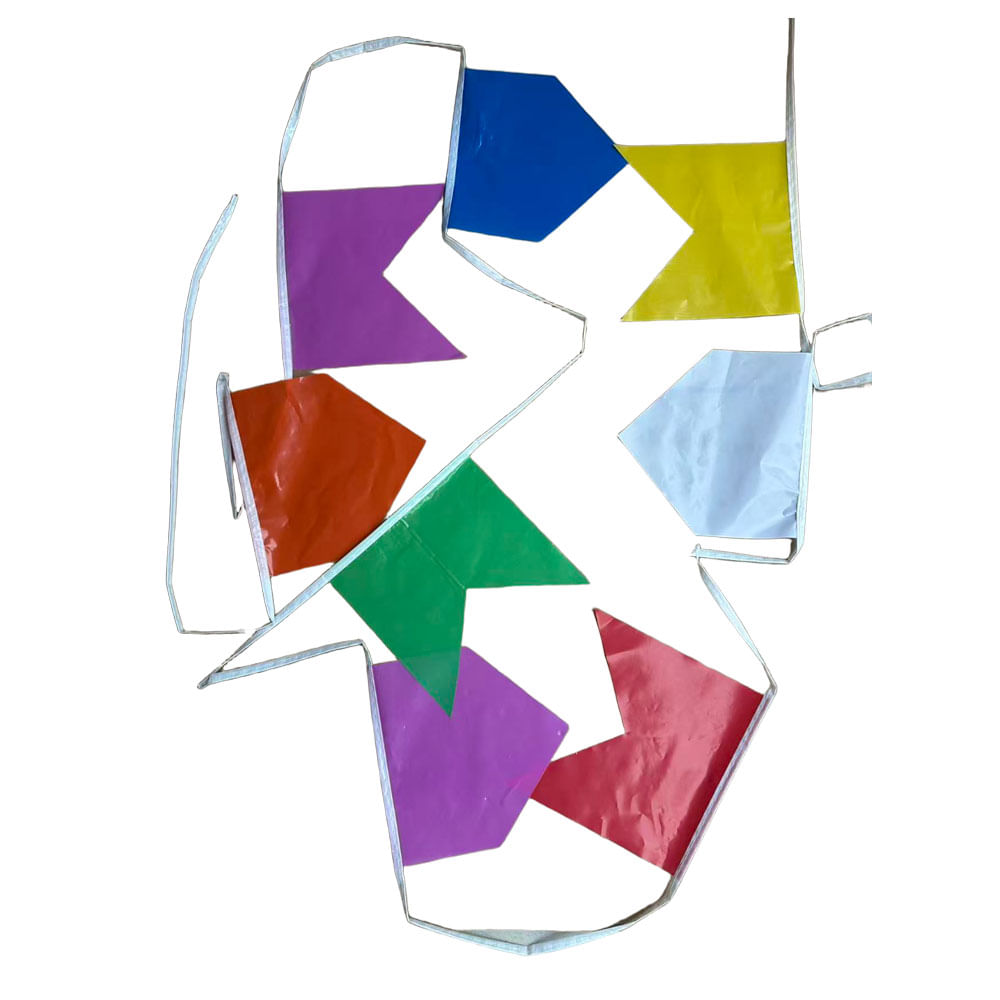 Kit Bandeira Festa Junina Festive J250962 Polietileno 2m 8 Unidades