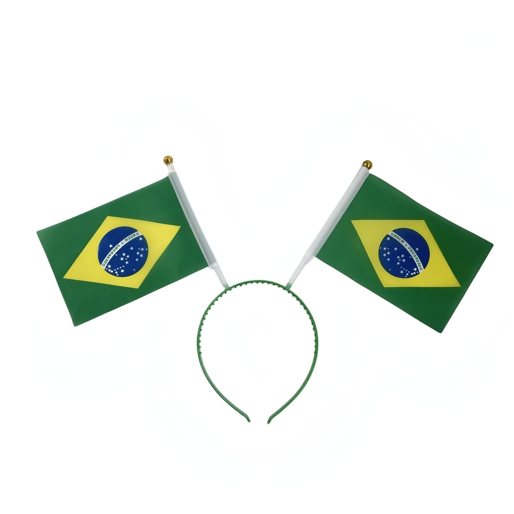 Tiara Temática Bandeira do Brasil Festive S28W00035 Verde e Amarelo