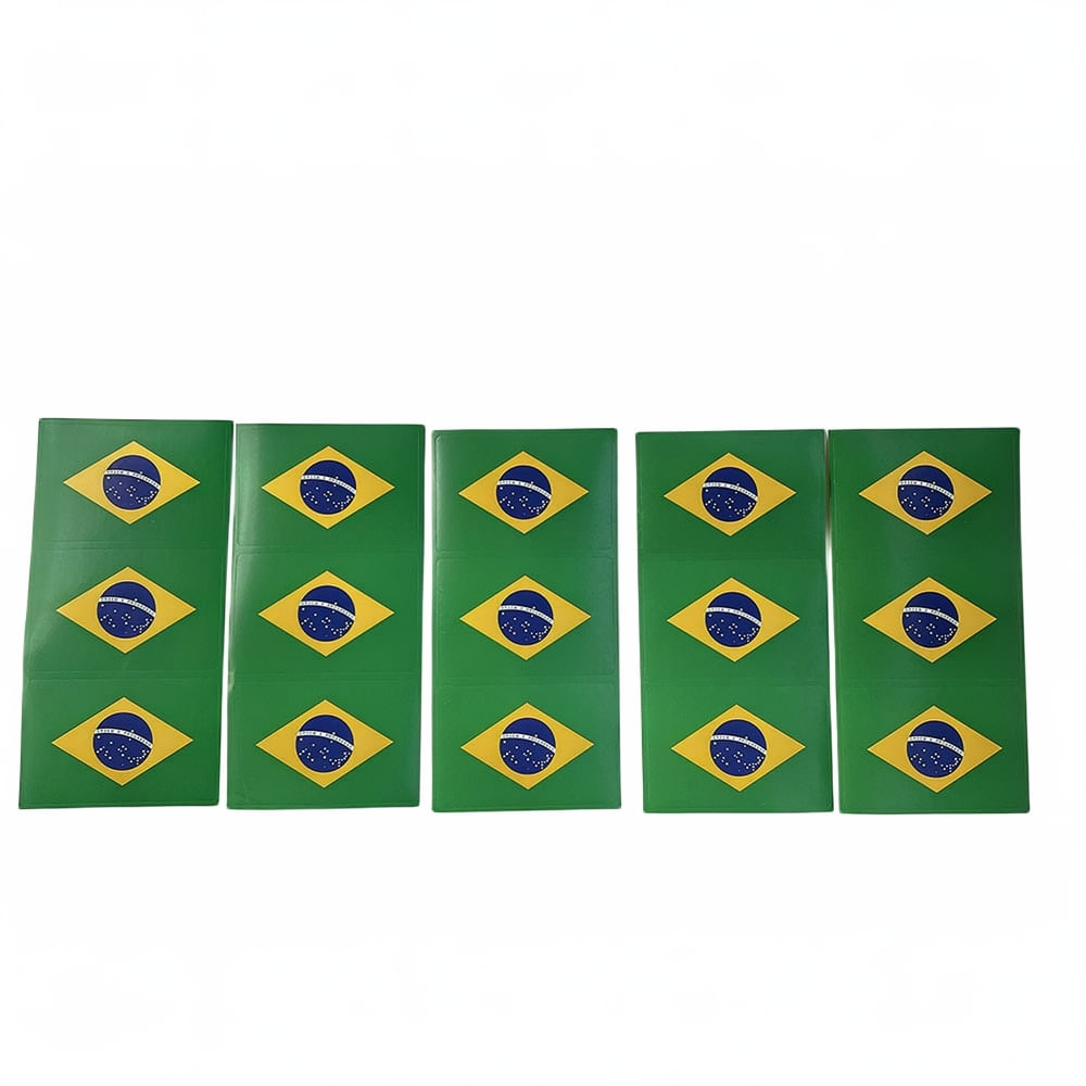 Cartela de Adesivos Decorativos Brasil Festive S28W00021 com 15 Unidades Papel