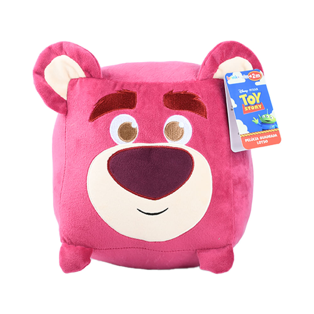 Pelúcia Quadrada Toy Story Lotso Brink+ Rosa 20cm