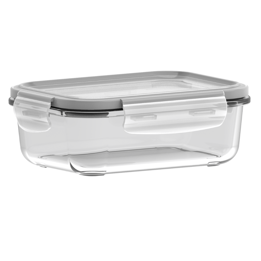 Pote Hermético Vidro 660ml Marinex Nadir Retangular Transparente