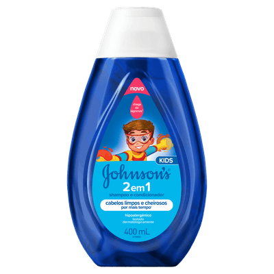 Shampoo e Condicionador 2 em 1 Hipoalergênico Johnson's Baby Kids 400ml