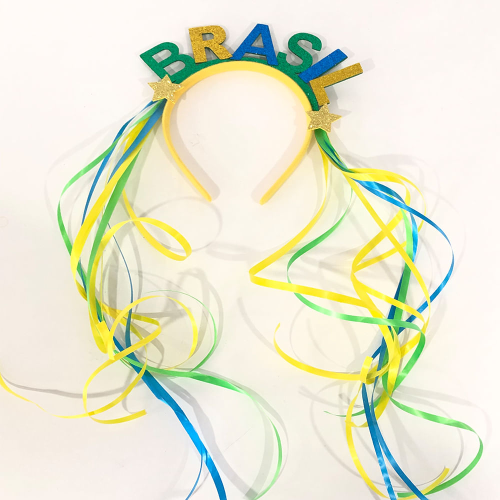 Tiara Brasil Festive S28W00011 Papel e Poliéster