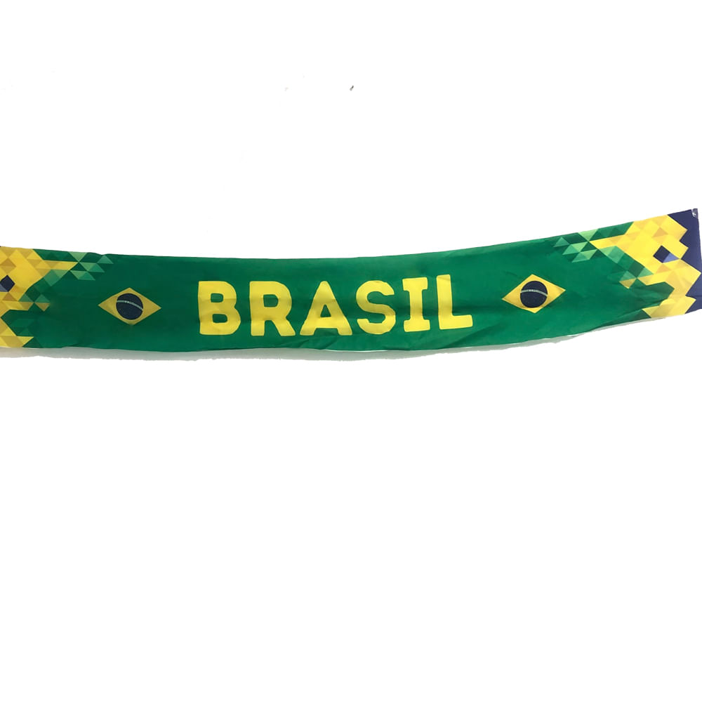 Faixa Decorativa Brasil Festive S28W00033 Poliéster 140cm