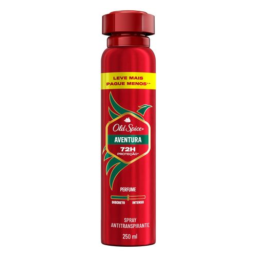 Desodorante Antitranspirante Aerossol Old Spice Aventura 250ml