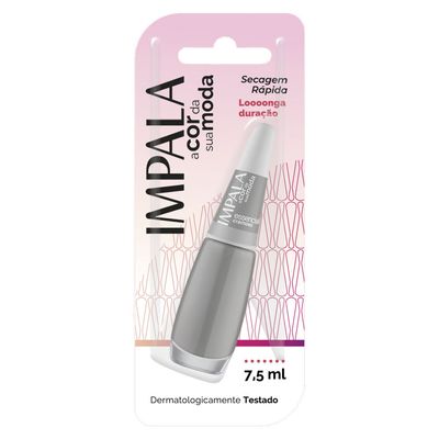 Impala Esmalte Cremoso Essencial Cinza Claro Neutro 7,5 ml Vegano