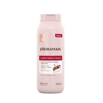 Hidramais Loção Hidratante Corporal 500ml Cereja e Avelã para Todos os Tipos de Pele
