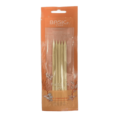 Palito Grosso Care 2 Pontas 17cm 5un Basic+ Remoção de Esmalte