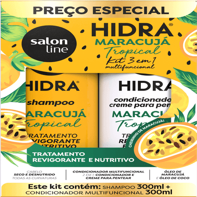 Kit Shampoo + Condicionador Hidratação 2x300ml Salon Line Hidra Maracujá Vegano