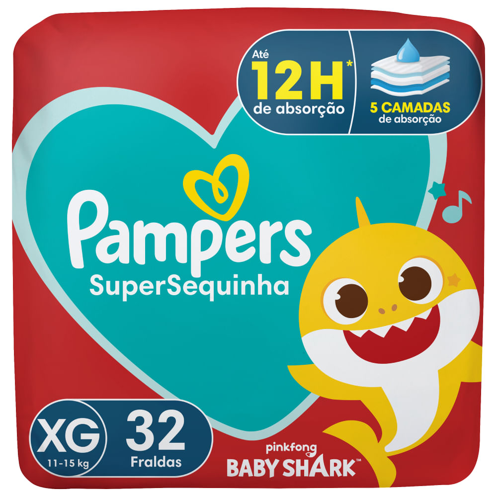 Fralda Descartável Hipoalergênica Pampers Supersec XG 32un