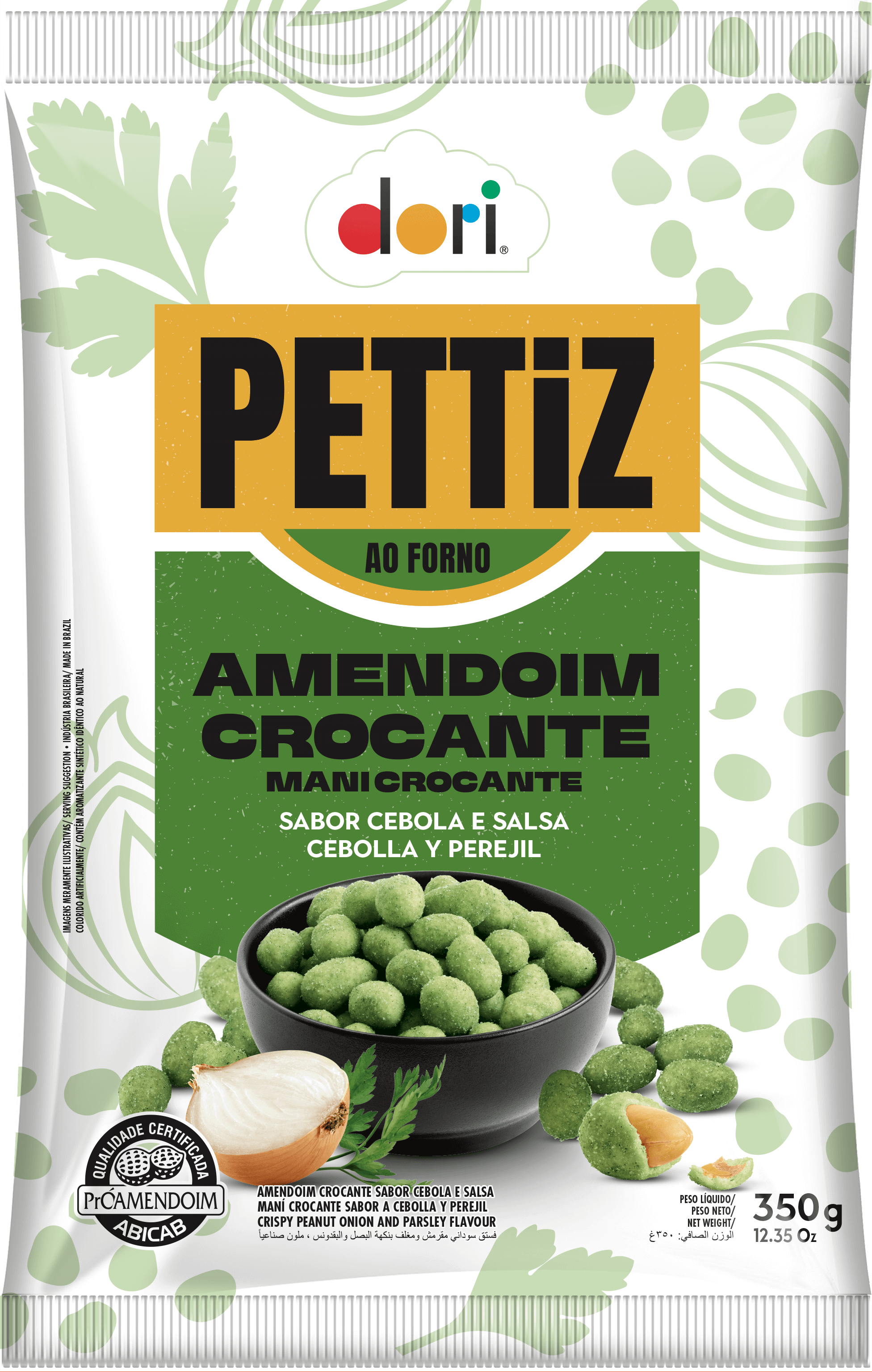 Amendoim Cebola e Salsa Pettiz Dori 350g Crocante