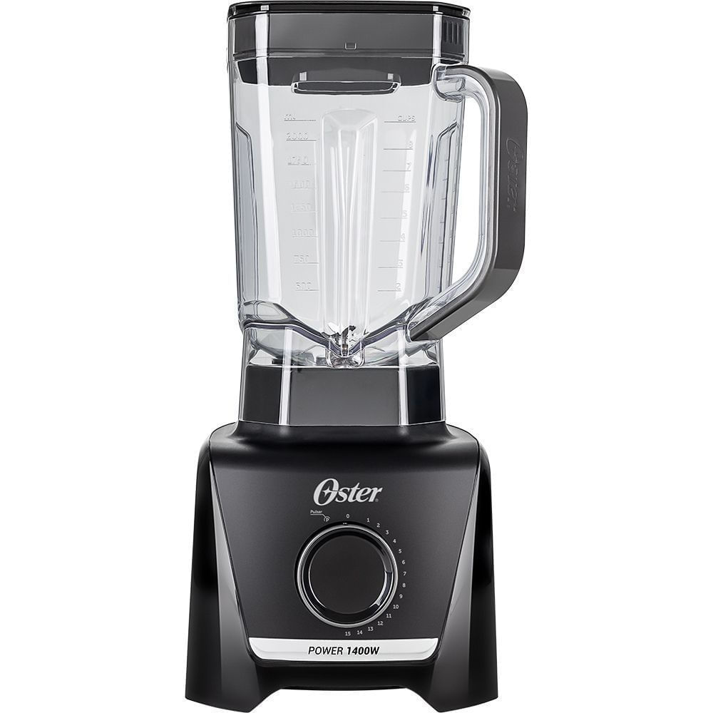 Liquidificador 15 Velocidades Oster Full OLIQ610 1400W 3,2L Preto Plástico