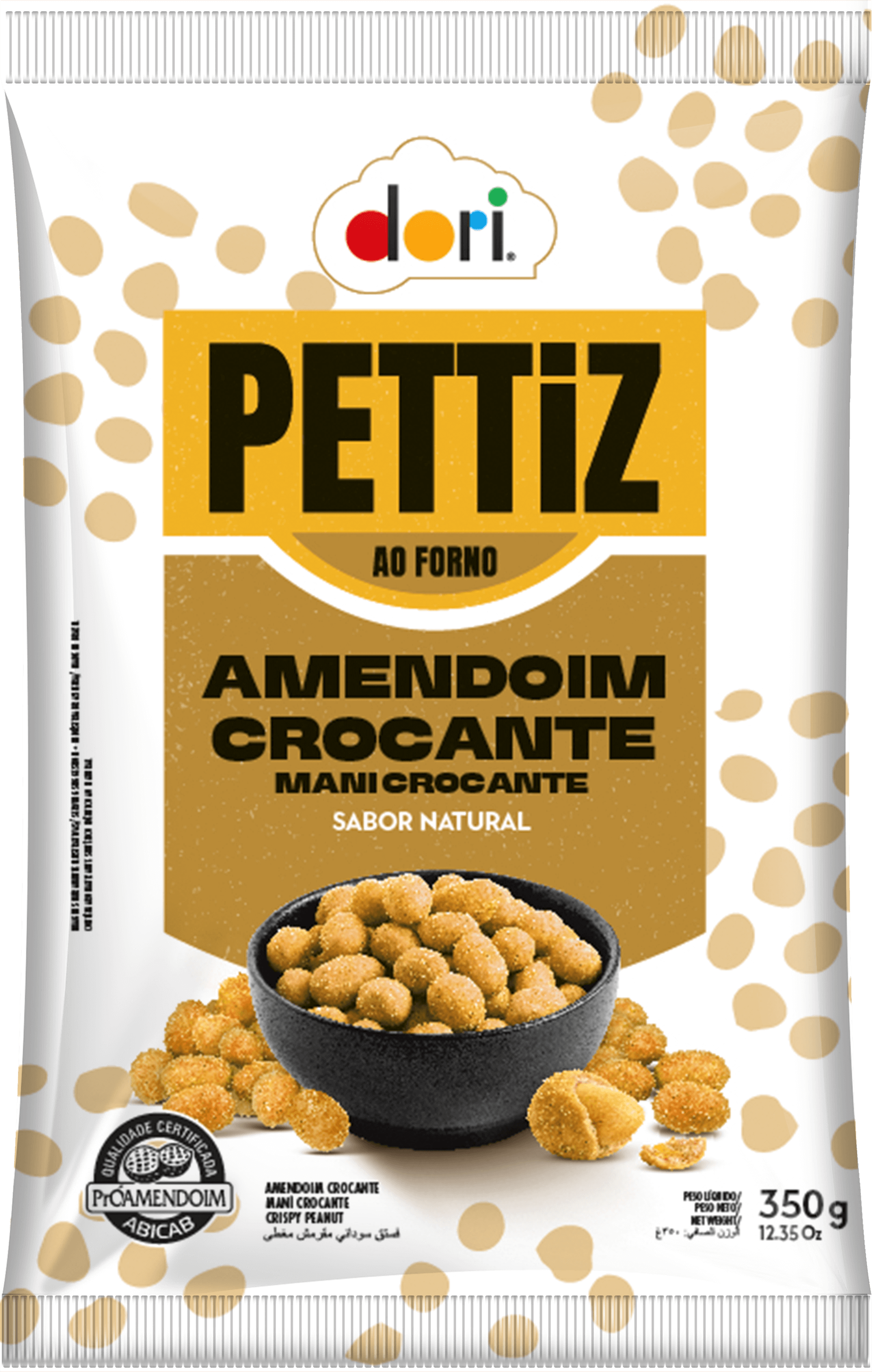 Amendoim Crocante Natural Pettiz Dori 350g Pacote