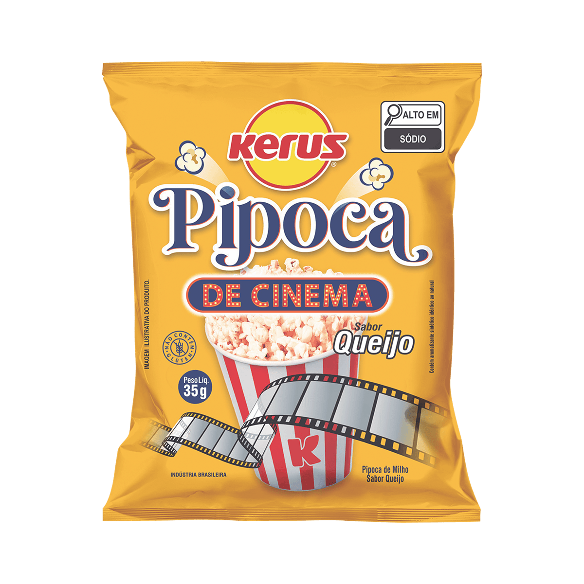 Pipoca Pronta Queijo Kerus 35g Crocante
