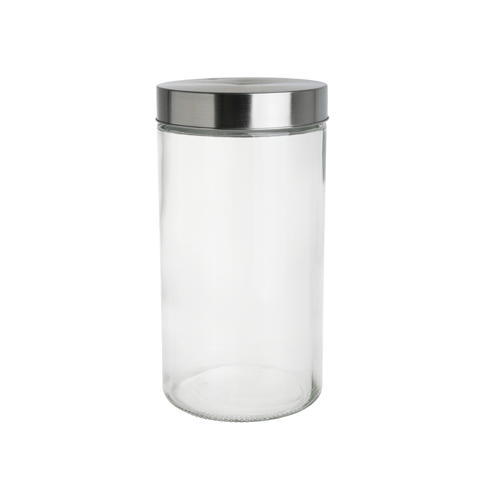 Pote Hermético Vidro Borossilicato 1,7L Casual Home Tampa Inox