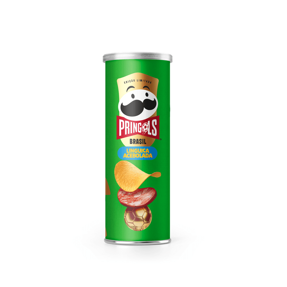Batata Snack Linguiça Acebolada Pringles 100g Lata Crocante