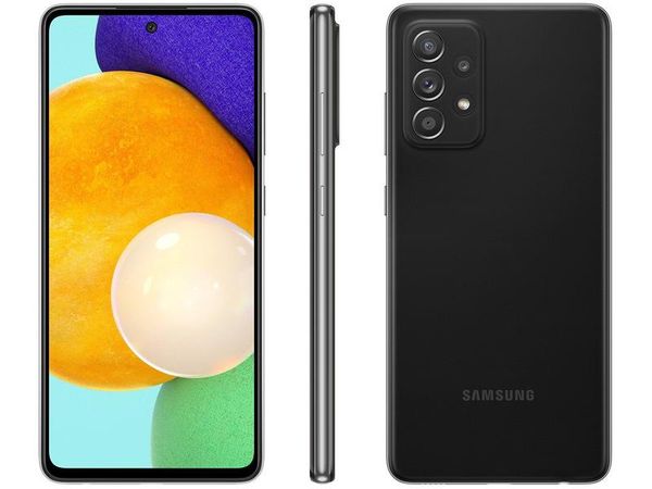 Smartphone Samsung Galaxy A52 128GB Preto 4G 6GB RAM Tela 6,5” Câm. Quádrupla + Selfie 32MP