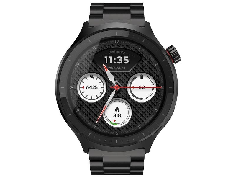Smartwatch Motorola Moto Watch 47mm Pulseira Preta Bluetooth