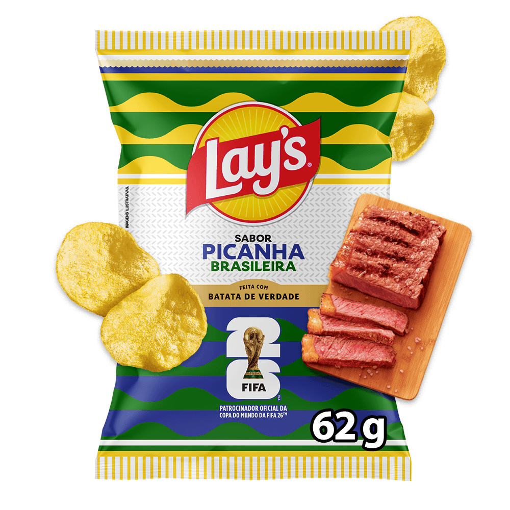 Batata Frita Picanha Lay's Elma Chips 62g Sem Glúten