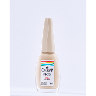 Esmalte Colorama Retrô Areia 8ml Cremoso Hipoalergênico Longa Duração