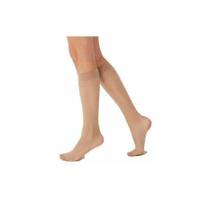 Meia 3/4 Feminina Fina Basic+ Poliamida Natural Claro