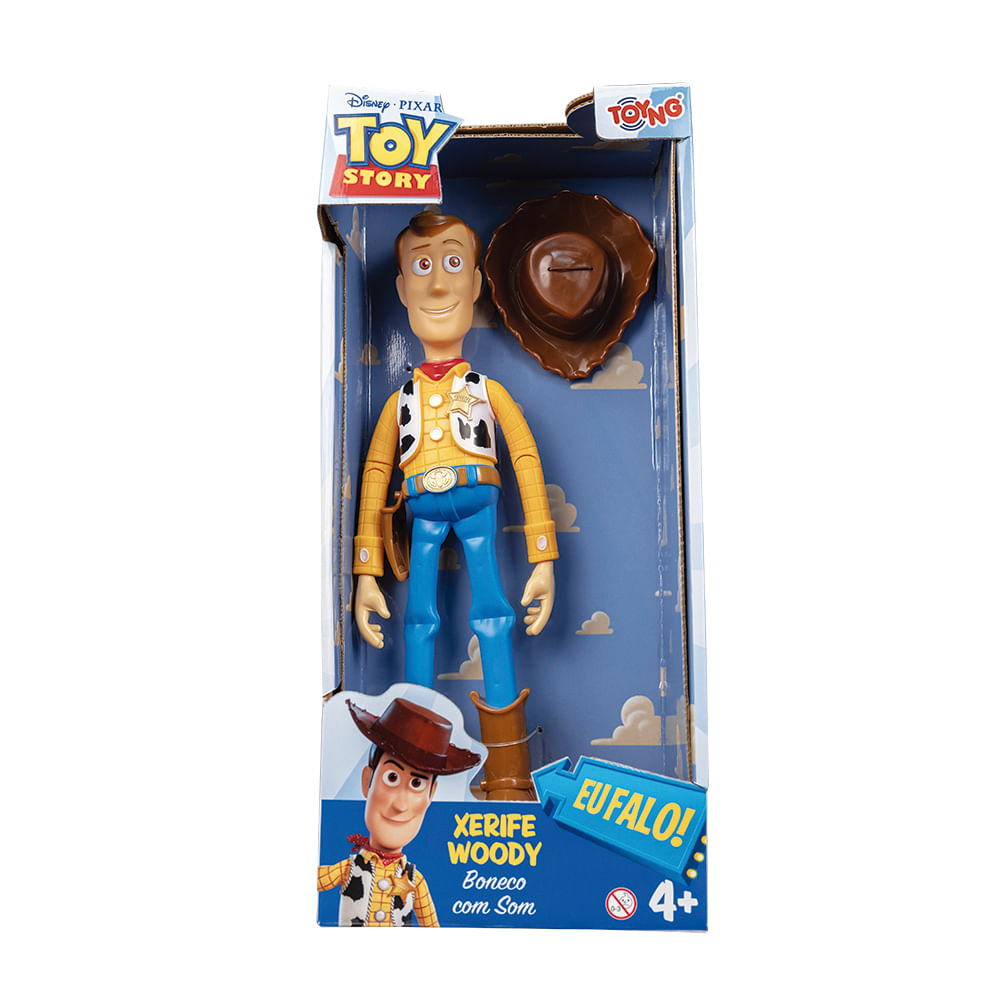 Boneco Interativo com Som Toyng Xerife Woody Disney Toy Story 28cm