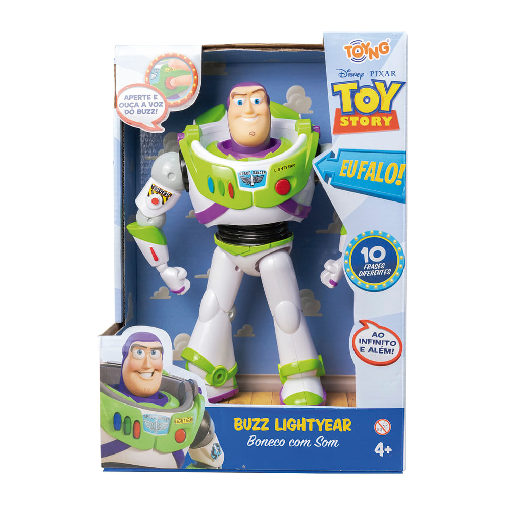 Boneco Interativo com Som Toyng Buzz Lightyear Toy Story 31cm