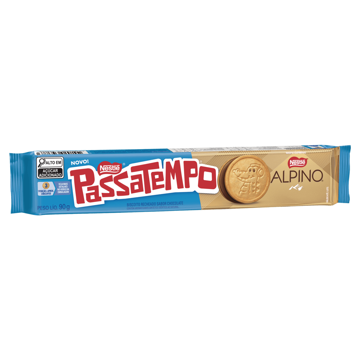 Biscoito Recheado Passatempo Alpino Nestlé 90g Crocante