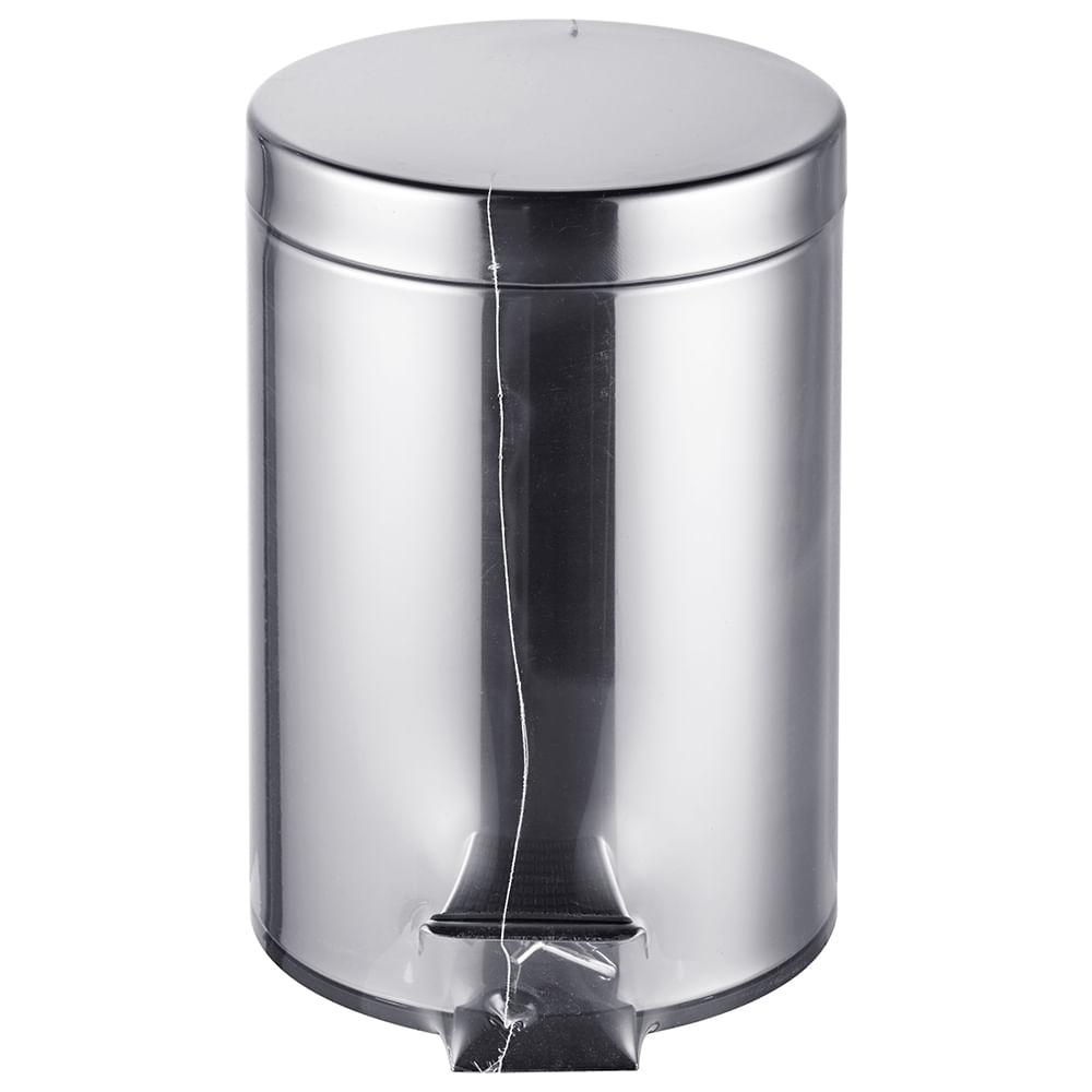 Lixeira Inox 3L Casual Home com Pedal e Cesto Removível