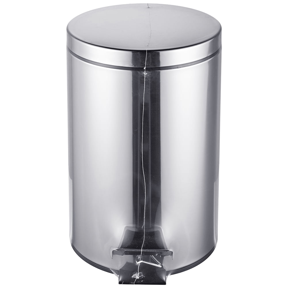 Lixeira Inox 12L Casual Home com Pedal e Cesto Removível