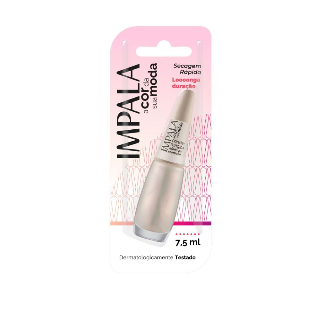 Esmalte Efeito Pó Cromado Impala Concha Mágica 7,5ml