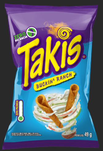 Snack Salgado Buckin Ranch Takis 49g Milho Crocante