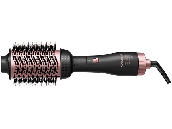 Escova Secadora Mondial Black Rose Argan ES-14 1200W Cerâmica com Íons 3 Velocidades