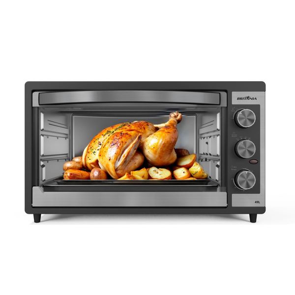 Forno Elétrico Britânia 49L Preto Dupla Resistência BFE49 220V