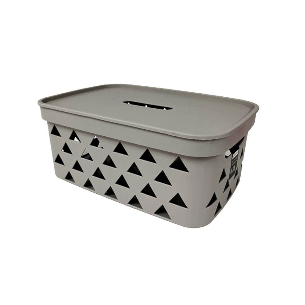 Caixa Organizadora Plástico 6,8L Homeplay com Tampa Empilhável